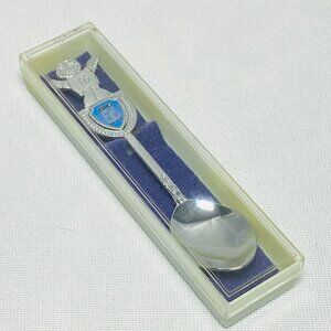 Expo 86 Vancouver Canada Souvenir Collector Spoon Astronaut Figure Blue Shield